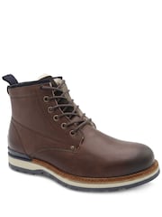 Jones Bootmaker Brown Wide Fit Ealing Leather Ankle Boots - Image 3 of 6