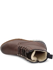 Jones Bootmaker Brown Wide Fit Ealing Leather Ankle Boots - Image 4 of 6