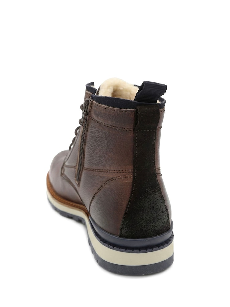 Jones Bootmaker Brown Wide Fit Ealing Leather Ankle Boots - Image 6 of 6
