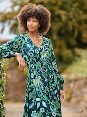 Joe Browns Green Florence Long Sleeve Maxi Dress - Image 2 of 7