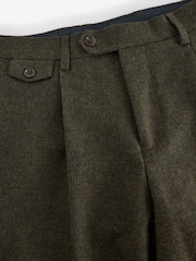 Green Slim Fit Texture Suit Trousers - Image 8 of 10