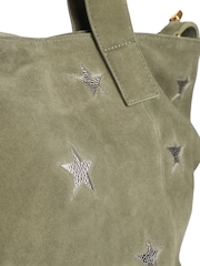 Jones Bootmaker Khaki Green Dayna Star Leather Bag - Image 5 of 6