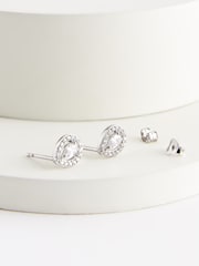 Sterlingsilber - Halo-Tropfen-Ohrstecker - Bild 3 von 3