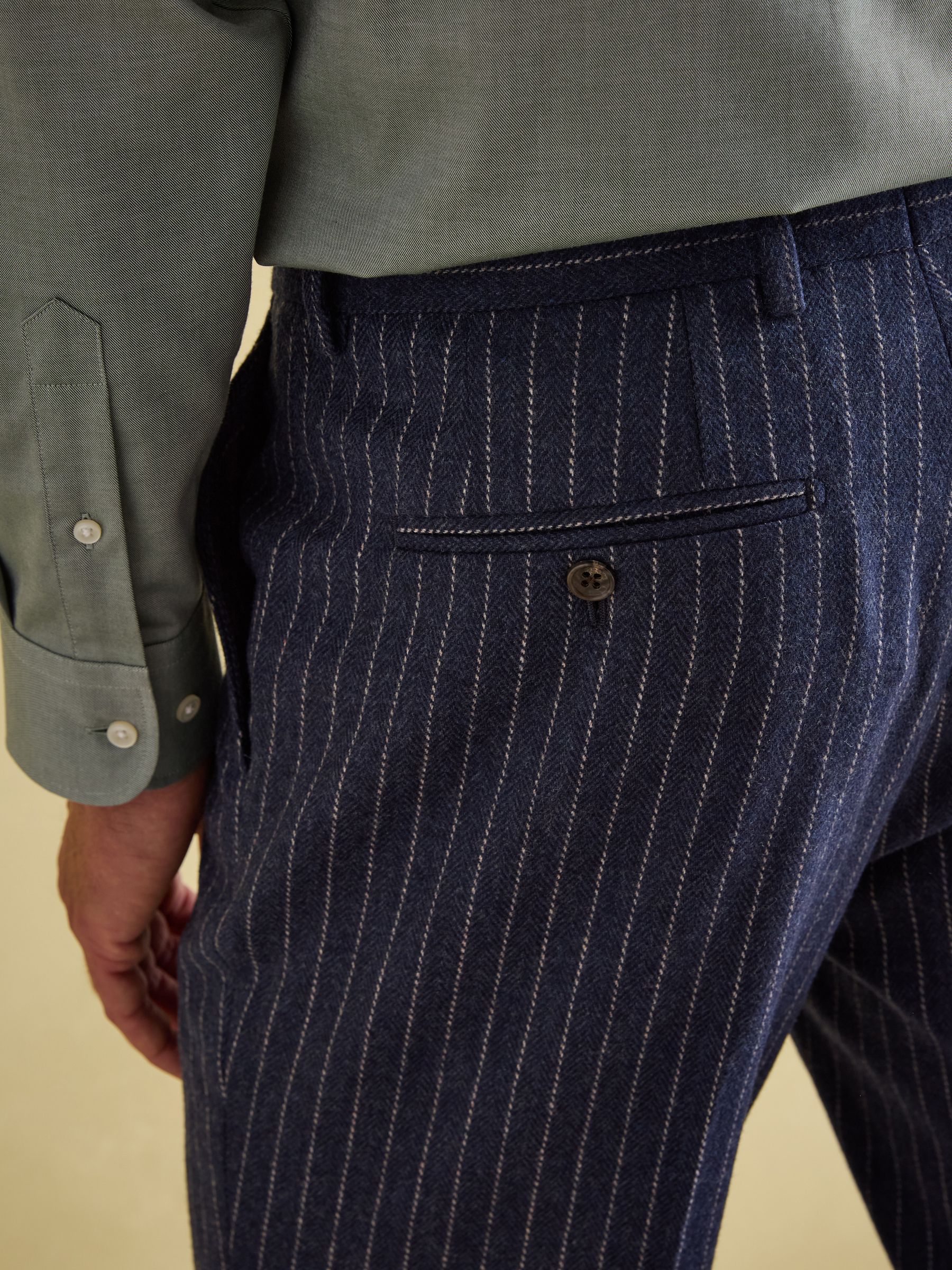 Buy Navy Blue Slim Fit Pinstripe Suit Trousers from the Next UK online shop