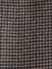 Joules Brown Slim Fit Dogtooth Texture Suit Jacket - Image 9 of 9