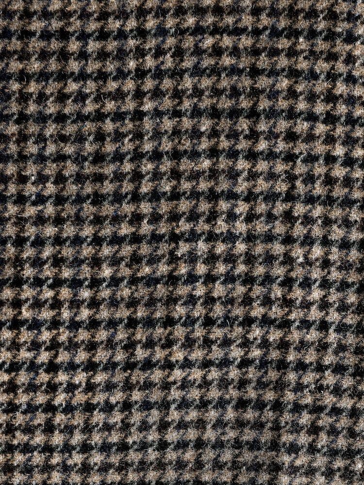 Joules Brown Slim Fit Dogtooth Texture Suit Trousers - Image 10 of 10