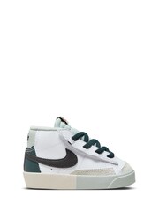 Nike White/Green Infant Blazer Mid 77 SE Trainers - Image 1 of 10