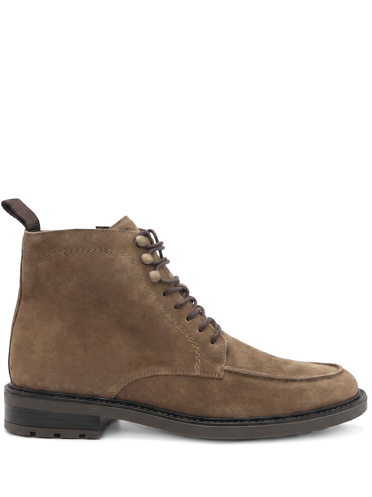 Jones Bootmaker Taupe Suede Endric Leather Lace Up Boots - Image 2 of 6 Jones Bootmaker Taupe Suede Endric Leather Lace Up Boots - Image 2 of 6