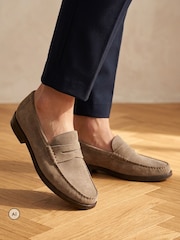 Jones Bootmaker Natural Quennell Leather Penny Loafers - Image 1 of 6