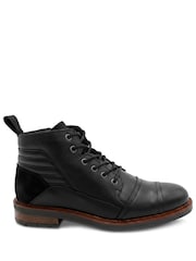 Jones Bootmaker Black Everett Wide Fit Leather Boots - Image 1 of 5