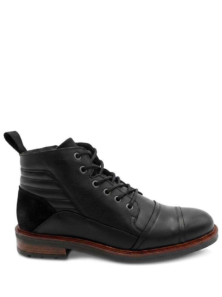 Jones Bootmaker Black Everett Wide Fit Leather Boots - Image 1 of 5 Jones Bootmaker Black Everett Wide Fit Leather Boots - Image 1 of 5