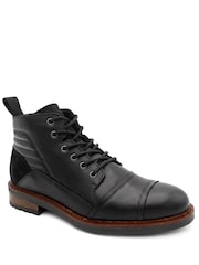 Jones Bootmaker Black Everett Wide Fit Leather Boots - Image 2 of 5