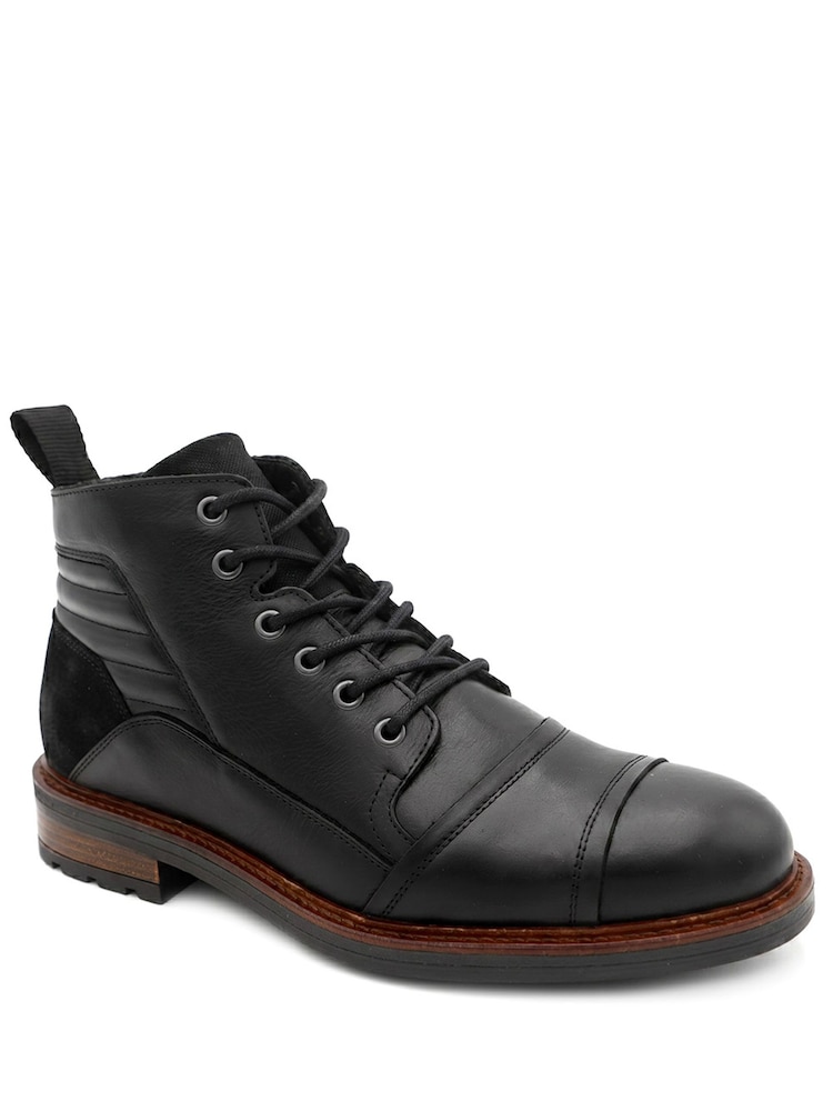 Jones Bootmaker Black Everett Wide Fit Leather Boots - Image 2 of 5 Jones Bootmaker Black Everett Wide Fit Leather Boots - Image 2 of 5