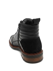 Jones Bootmaker Black Everett Wide Fit Leather Boots - Image 3 of 5