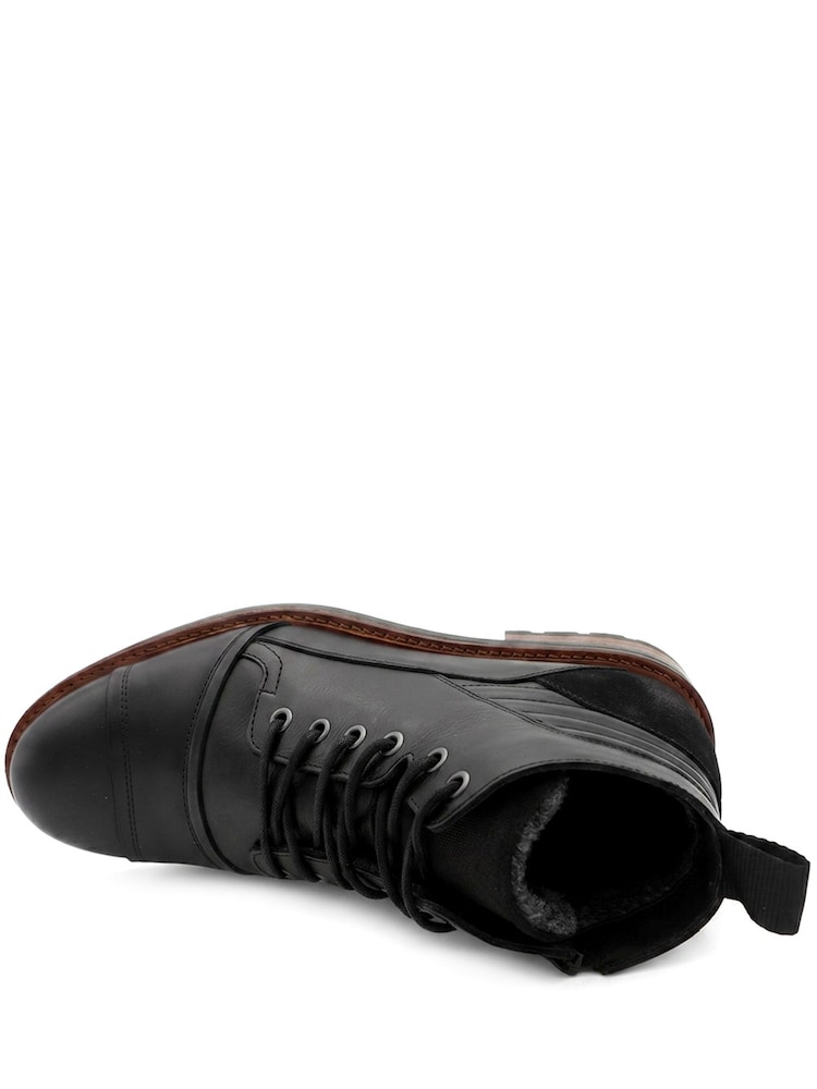 Jones Bootmaker Black Everett Wide Fit Leather Boots - Image 5 of 5 Jones Bootmaker Black Everett Wide Fit Leather Boots - Image 5 of 5
