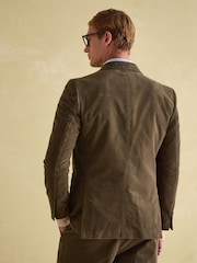 Joules Green Corduroy Slim Fit Suit Jacket - Image 2 of 8