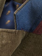 Joules Green Corduroy Slim Fit Suit Jacket - Image 7 of 8