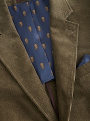 Joules Green Corduroy Slim Fit Suit Jacket - Image 8 of 8