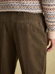 Joules Green Corduroy Slim Fit Suit Trousers - Image 4 of 9