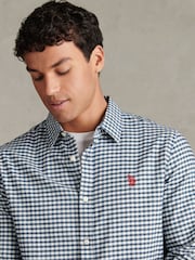 Blå - U.S. Polo Assn Textured Weave Gingham Shirt - Bilde 2 av 9