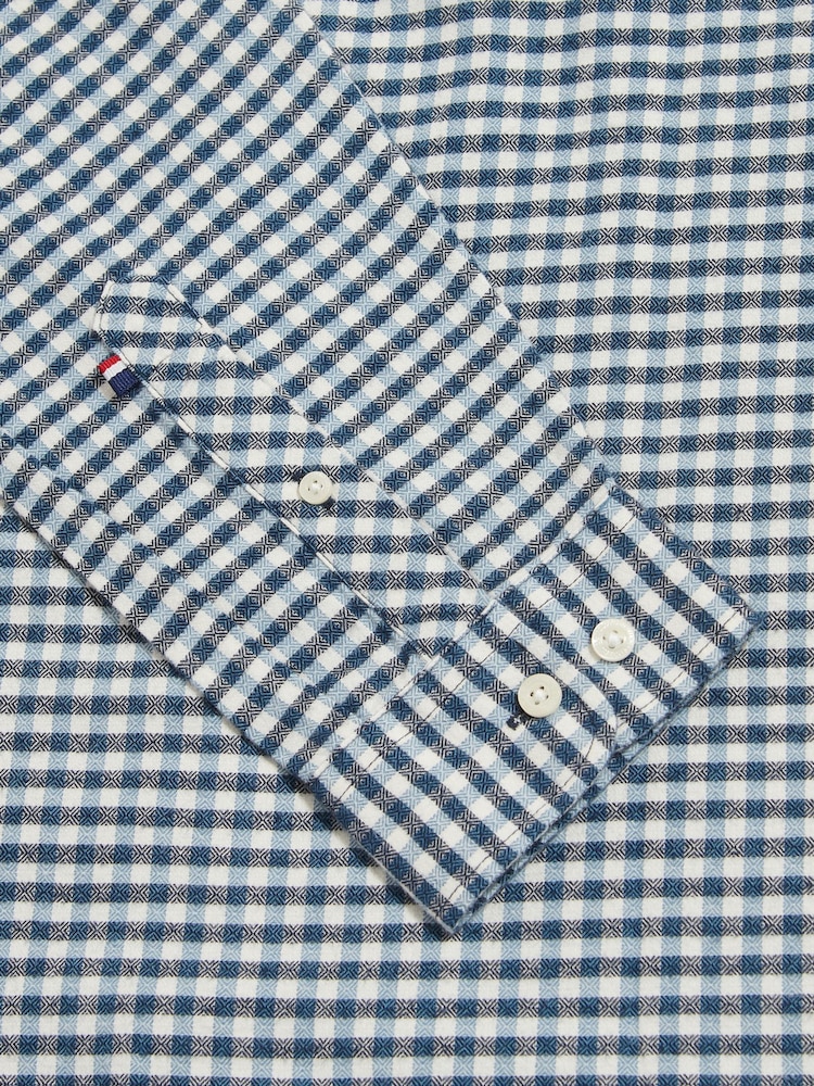Blå - U.S. Polo Assn Textured Weave Gingham Shirt - Bilde 9 av 9