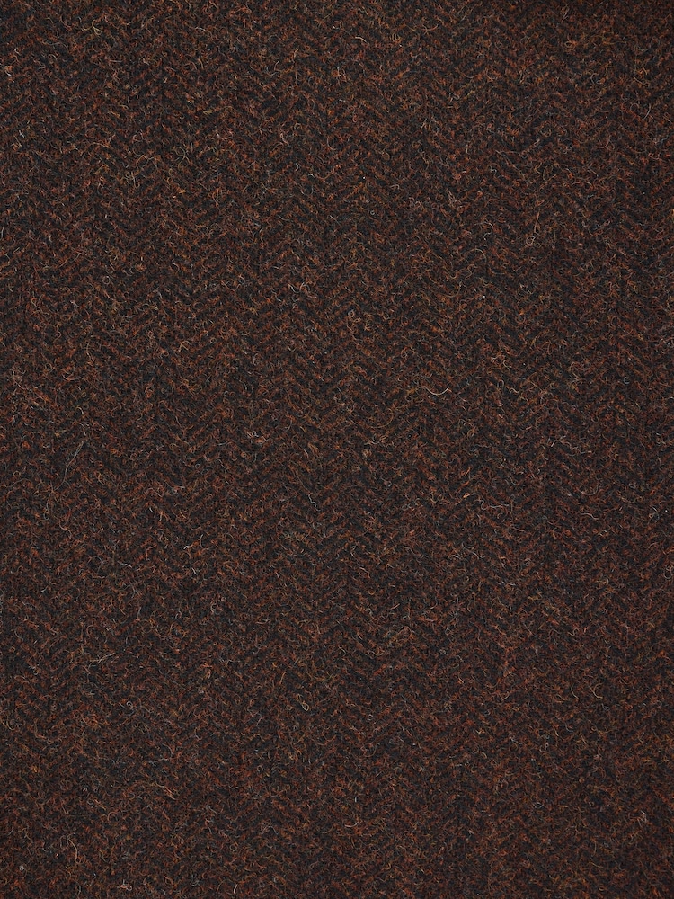 Joules Rust Brown Slim Fit Herringbone Blazer - Image 8 of 8