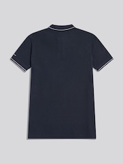 U.S. Polo Assn. Navy Blue Sash Colour Block Pique Polo Shirt - Image 6 of 9