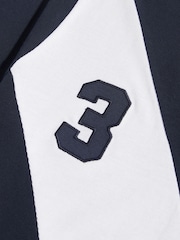 U.S. Polo Assn. Navy Blue Sash Colour Block Pique Polo Shirt - Image 8 of 9