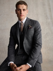 Barbour® Grey Slim Fit Check Suit Jacket - Image 3 of 8