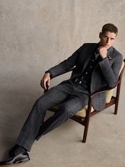 Barbour® Grey Slim Fit Check Suit Jacket - Image 5 of 8