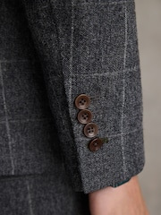 Barbour® Grey Slim Fit Check Suit Jacket - Image 7 of 8