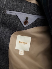 Barbour® Grey Slim Fit Check Suit Jacket - Image 8 of 8