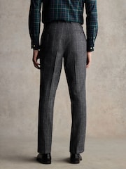 Barbour® Grey Slim Fit Check Suit Trousers - Image 3 of 9