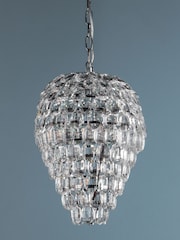 Laura Ashley Clear Leon 3 Light Teardrop Crystal Ceiling Light - Image 2 of 3