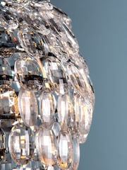 Laura Ashley Clear Leon 3 Light Teardrop Crystal Ceiling Light - Image 3 of 3