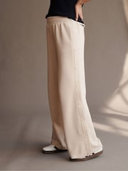 Neutral Soft Jersey Popper Side Trousers - Image 2 of 6