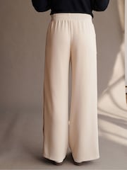 Neutral Soft Jersey Popper Side Trousers - Image 3 of 6