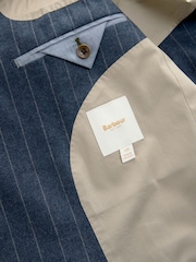 Barbour® Blue Slim Fit Stripe Suit Jacket - Image 12 of 13