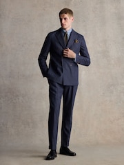 Barbour® Blue Slim Fit Stripe Suit Jacket - Image 2 of 13