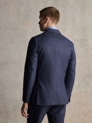 Barbour® Blue Slim Fit Stripe Suit Jacket - Image 3 of 13