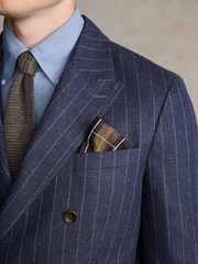 Barbour® Blue Slim Fit Stripe Suit Jacket - Image 6 of 13