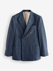 Barbour® Blue Slim Fit Stripe Suit Jacket - Image 8 of 13