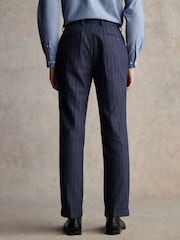 Barbour® Blue Slim Fit Stripe Suit Trousers - Image 3 of 4