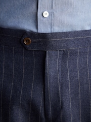 Barbour® Blue Slim Fit Stripe Suit Trousers - Image 4 of 4