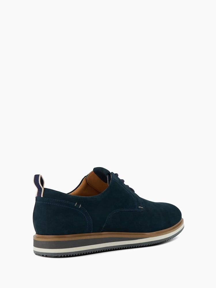 Dune London Blue Standard Fit Blaksley Plain Toe Hybrid Sole Shoes - Image 4 of 6