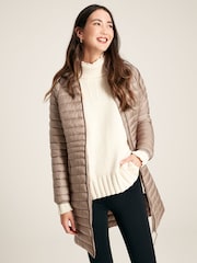 Joules Bramley Pearl Showerproof Long Packable Padded Coat - Image 3 of 7