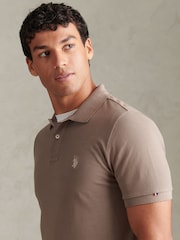 Cream - U.S. Polo Assn. Double Horsemen Polo-Shirt - Bild 2 von 7