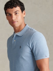 Blau - U.S. Polo Assn. Double Horsemen Polo-Shirt - Bild 2 von 7