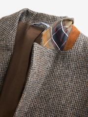 Barbour® Brown Slim Fit Textured Suit Jacket - Image 13 of 13