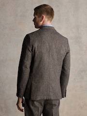 Barbour® Brown Slim Fit Textured Suit Jacket - Image 5 of 13
